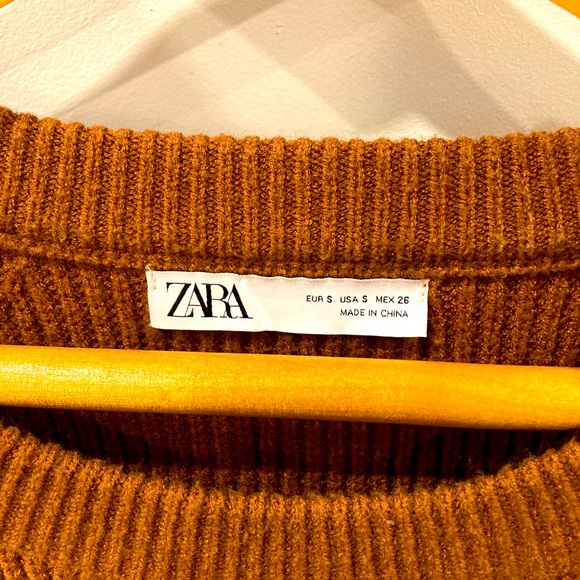 Zara size Small burnt Orange Sweater Dress - Picture 3 of 3